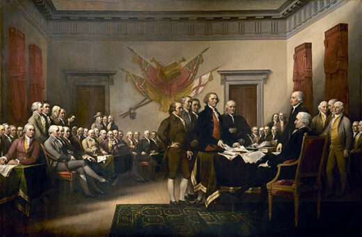 Declaración de Independencia. Cuadro de John Trumbull (1819).