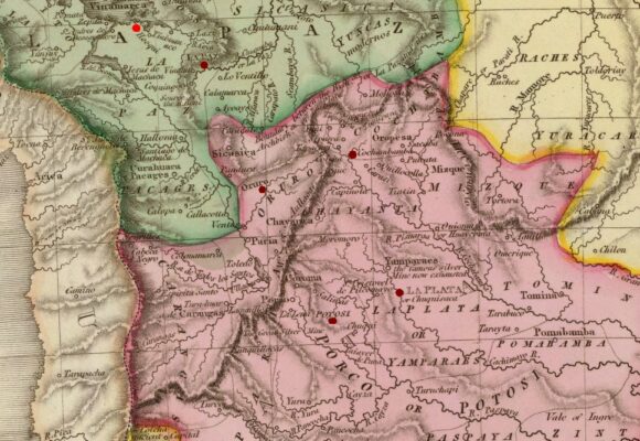 Alto Perú, Detalle de un mapa de las Provincias Unidas en 1812. 