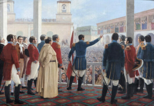 La proclamación de la Independencia. Óleo de Juan Lepiani (1904)