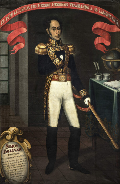  Retrato del Libertador Simón Bolívar, por José Gil de Castro (1825).