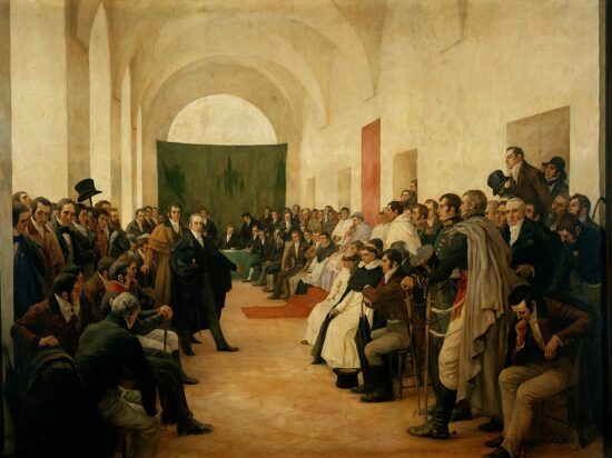 Cabildo abierto de Buenos Aires del 22 de mayo de 1810. Óleo de <Pedro Subercaseaux. 