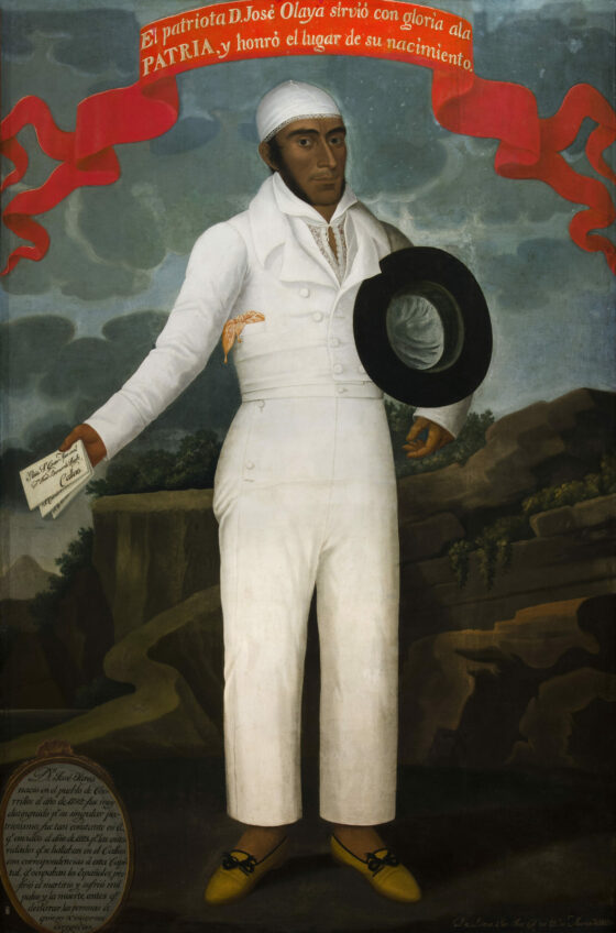 Retrato de José Olaya, por José Gil de Castro (1828). Óleo sobre tela.